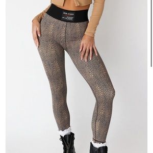 Leopard gym leggings by Adam Selman Sport